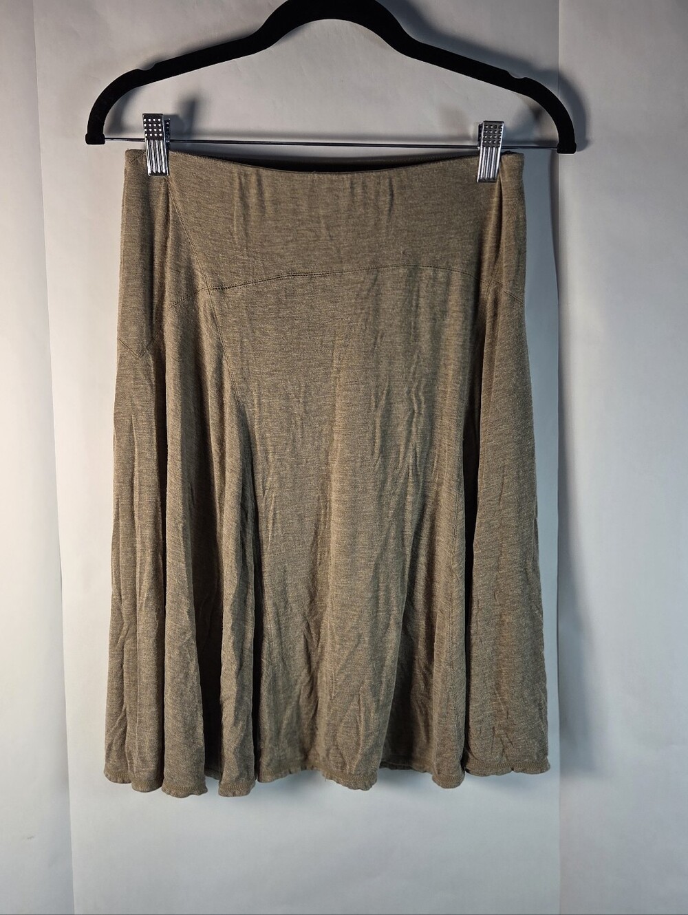 Max Studio Taupe A-Line Skirt
